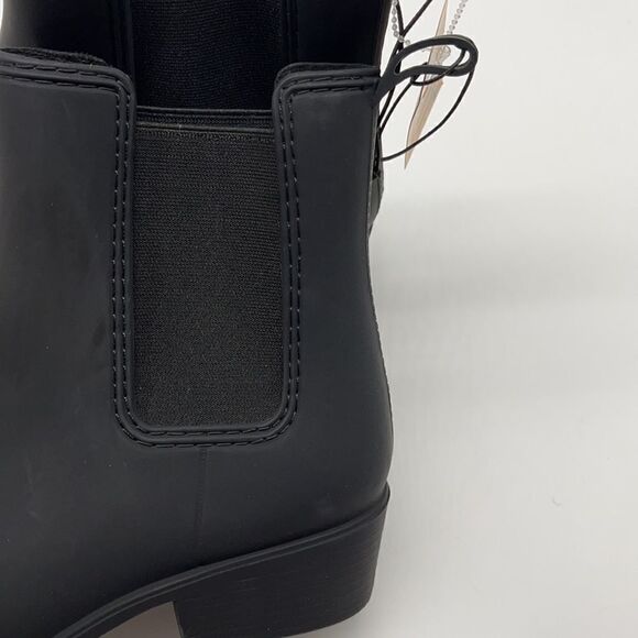 NWT Jeffrey Campbell PLAY Black Matte Rubber Ankle Boots Size 7 - Picture 7 of 10